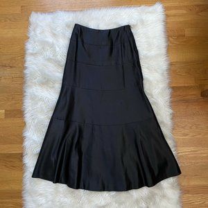 BCBGMaxazria Ball Gown Skirt Satin Maxi Black